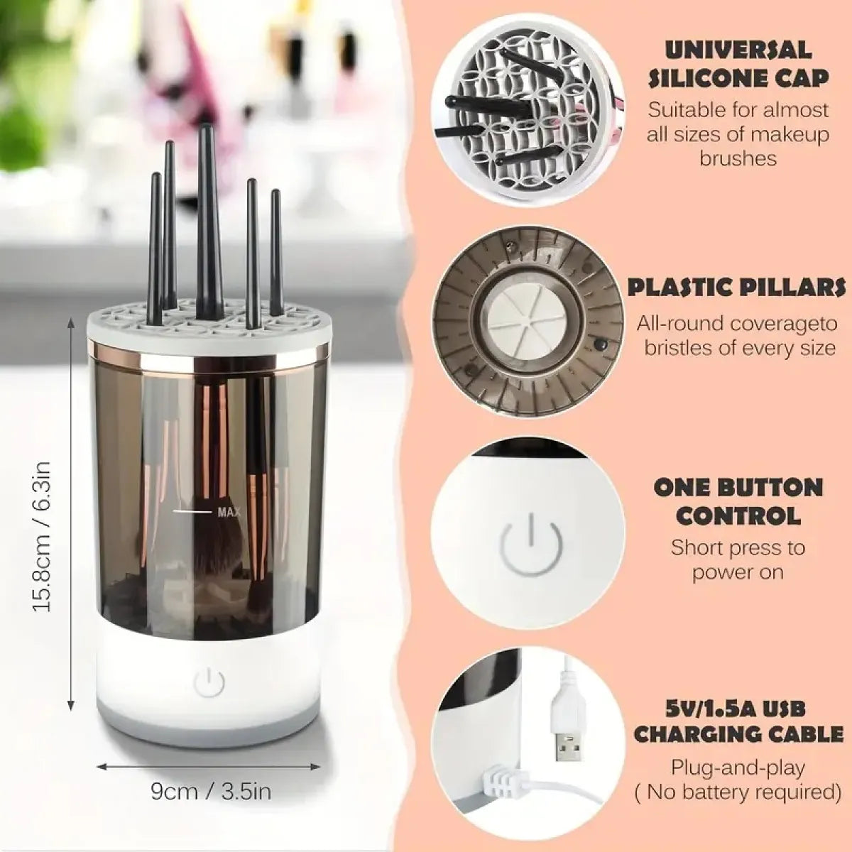 Automatic Makeup Brush Cleaner USB